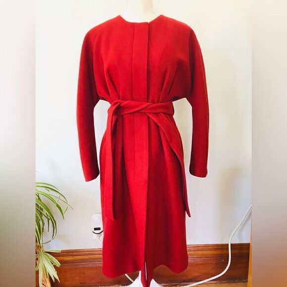 Gucci | red wool belted coat in red | Size XL - Picture 10 of 16
